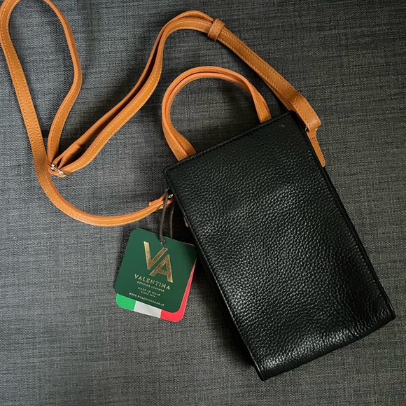 NWT VALENTINA LEATHER CROSSBODY SHOULDER BAG PHONE CASE PURSE - Picture 6 of 6